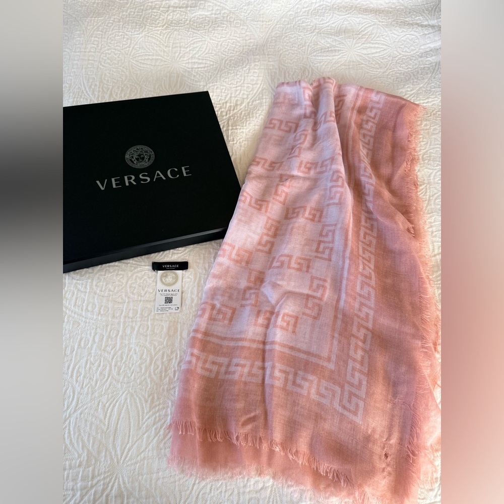 Versace Pink Lightweight Scarf